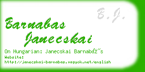 barnabas janecskai business card